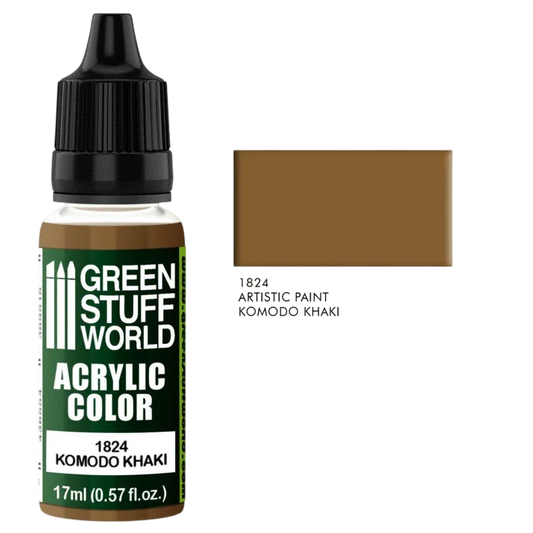 Green Stuff World – Acrylic Color Paint Komodo Khaki 1824 for Models and Miniatures