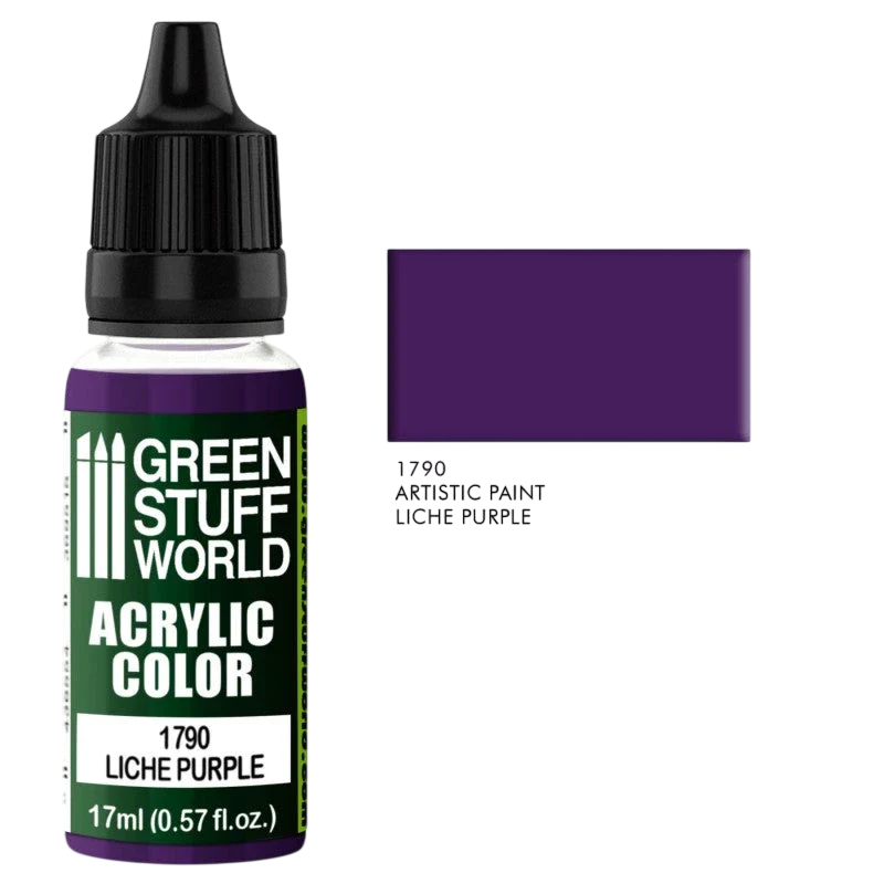 Green Stuff World – Acrylic Color Paint Liche Purple 1790 for Models and Miniatures