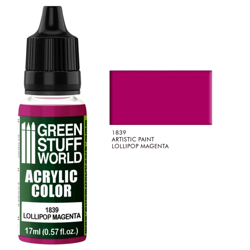 Green Stuff World – Acrylic Color Paint Lollipop Magenta 1839 for Models and Miniatures
