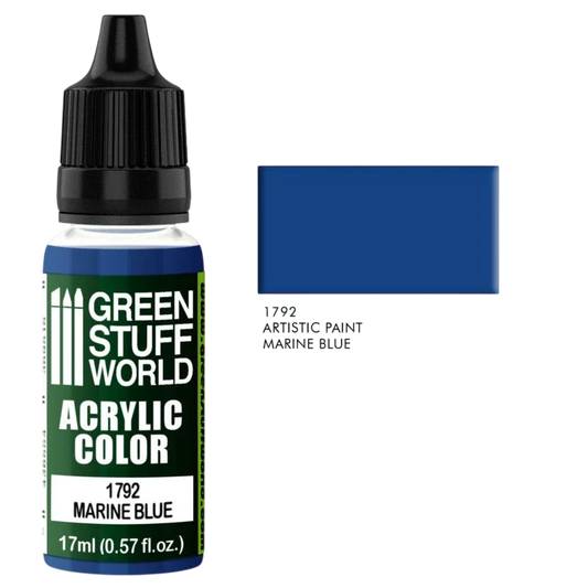 Green Stuff World – Acrylic Color Paint Marine Blue 1792 for Models and Miniatures