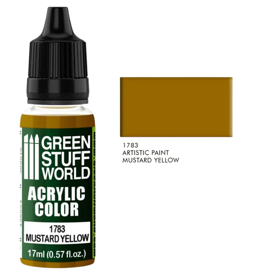 Green Stuff World – Acrylic Color Paint Mustard Yellow 1783 for Models and Miniatures