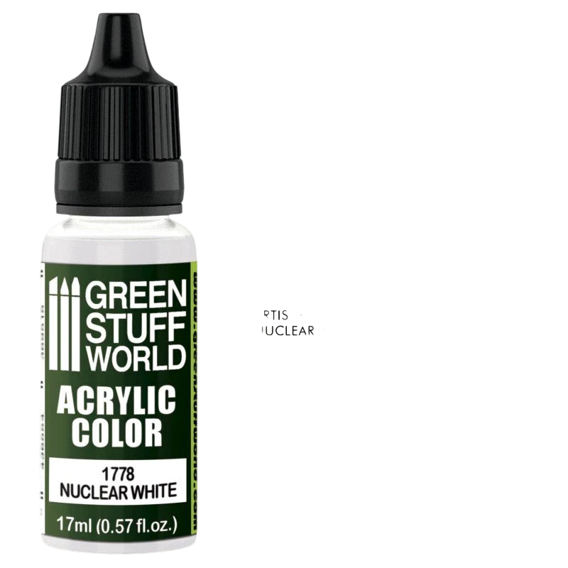 Green Stuff World – Acrylic Color Paint Nuclear White 1778 for Models and Miniatures