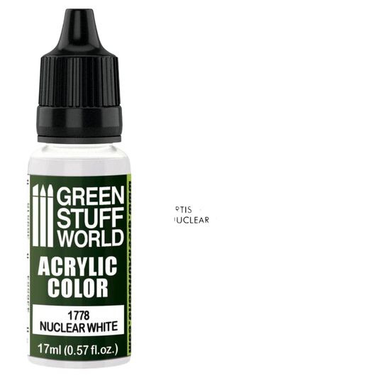 Green Stuff World – Acrylic Color Paint Nuclear White 1778 for Models and Miniatures