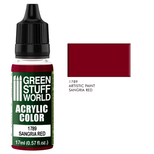 Green Stuff World – Acrylic Color Paint Sangria Red 1789 for Models and Miniatures