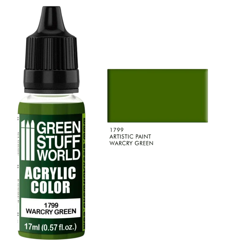 Green Stuff World – Acrylic Color Paint Warcry Green 1799 for Models and Miniatures