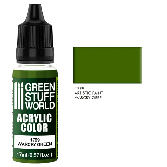 Green Stuff World – Acrylic Color Paint Warcry Green 1799 for Models and Miniatures