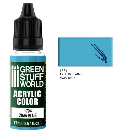 Green Stuff World – Acrylic Color Paint Zima Blue 1794 for Models and Miniatures for Models and Miniatures