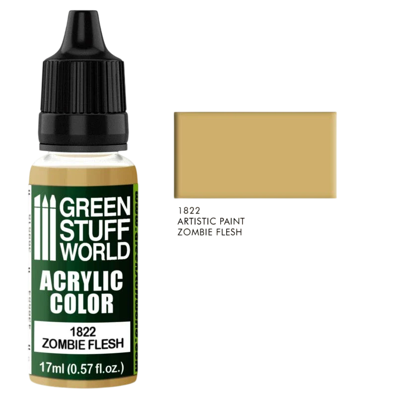 Green Stuff World – Acrylic Color Paint Zombie Flesh 1822 for Models and Miniatures