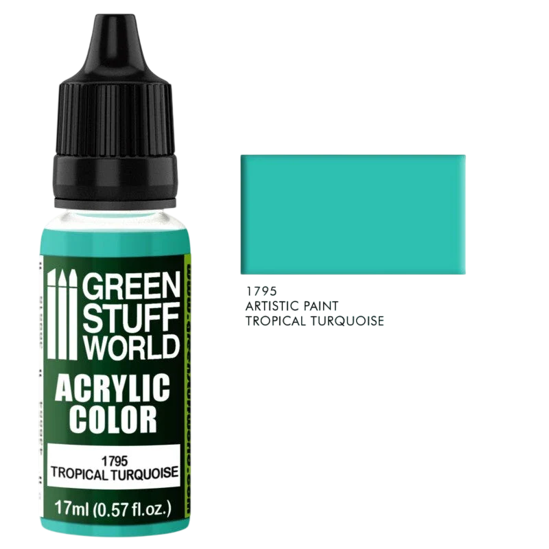 Green Stuff World – Acrylic Color Tropical Turquoise 1795 for Models and Miniatures