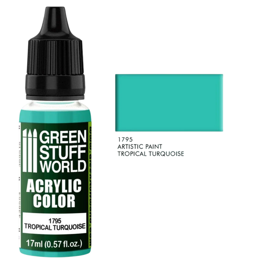 Green Stuff World – Acrylic Color Tropical Turquoise 1795 for Models and Miniatures