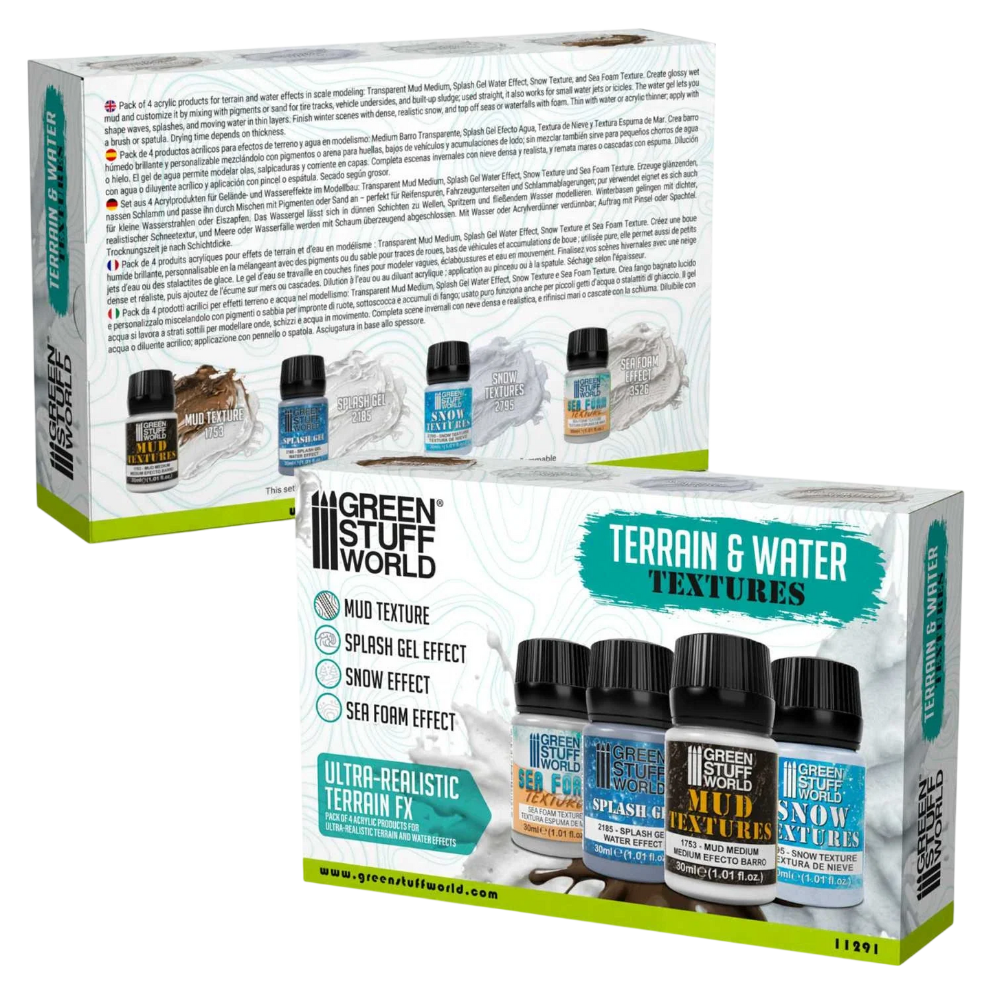 Green Stuff World Aquatic textures set 30ml for Modeling and Dioramas