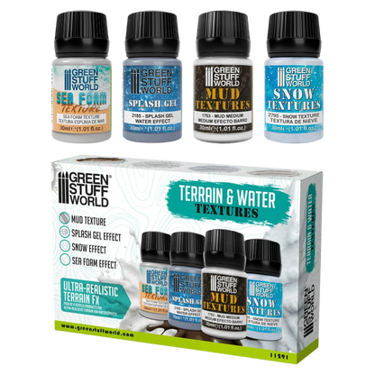 Green Stuff World Aquatic textures set 30ml for Modeling and Dioramas