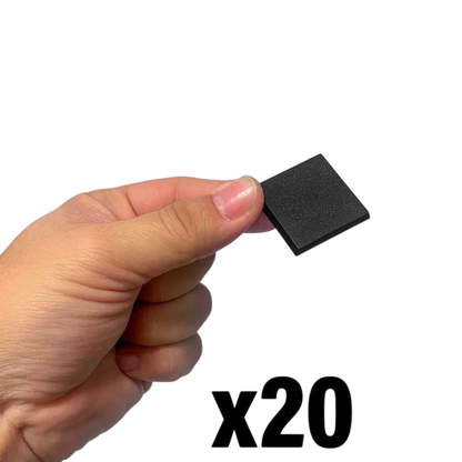 Green Stuff World Black Plastic Bases Square 30mm 12772