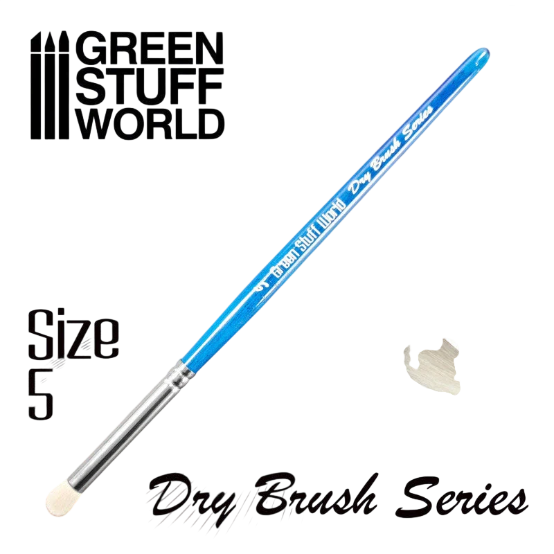 Green Stuff World Blue Series Dry Brush – Size 5 for Models & Miniatures 2954