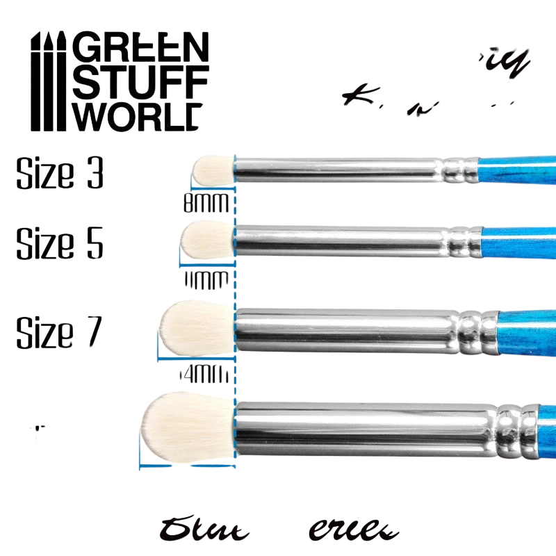 Green Stuff World Blue Series Dry Brush – Size 5 for Models & Miniatures 2954