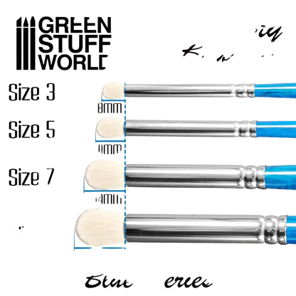 Green Stuff World Blue Series Dry Brush – Size 7 for Models & Miniatures 2955