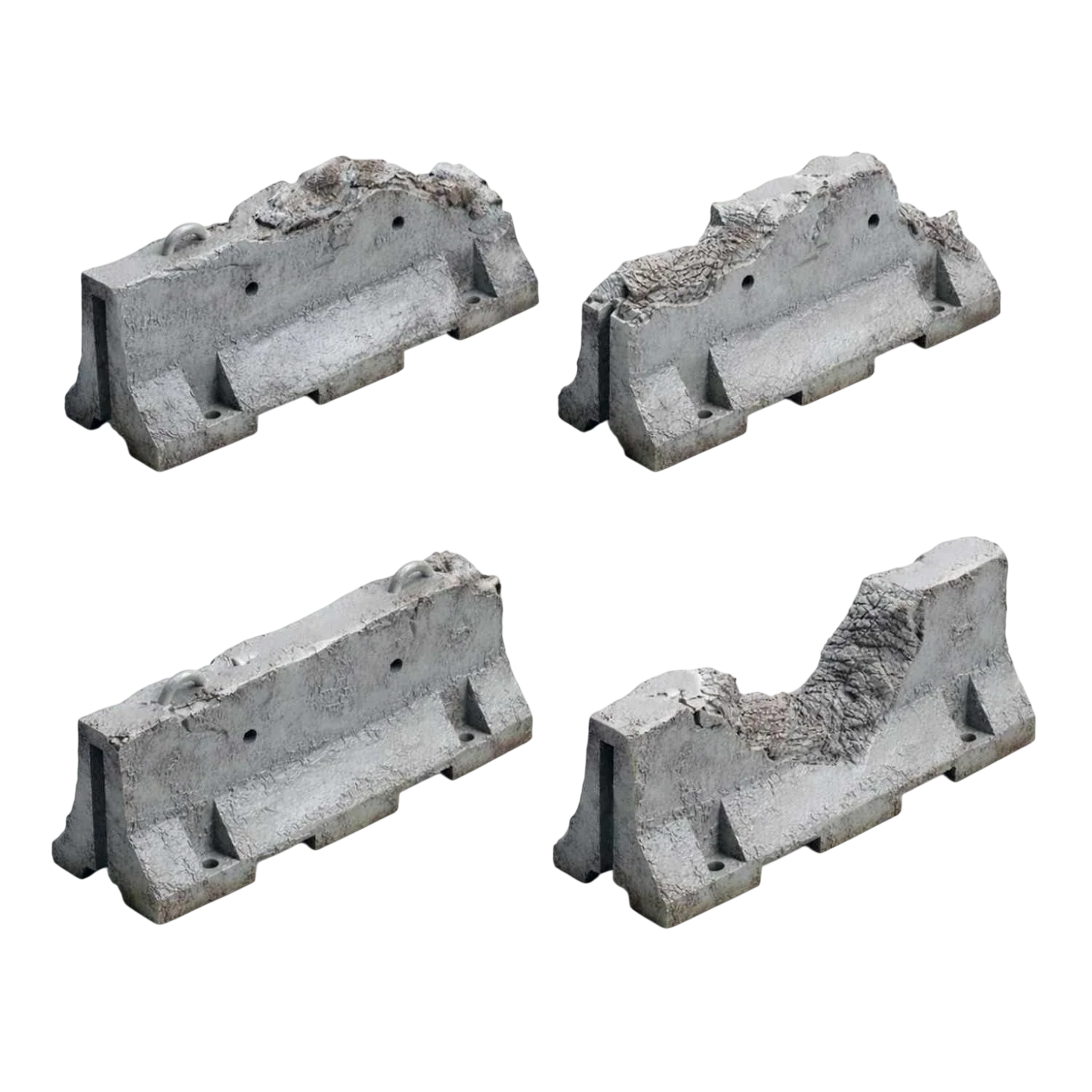 Green Stuff World Broken Jersey Barriers 1:48-1:35 - Wargaming