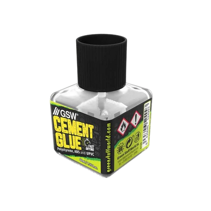 Green Stuff World Cement Glue for Plastic Models, 40ml with 2 Fine Applicator Brushes 5139