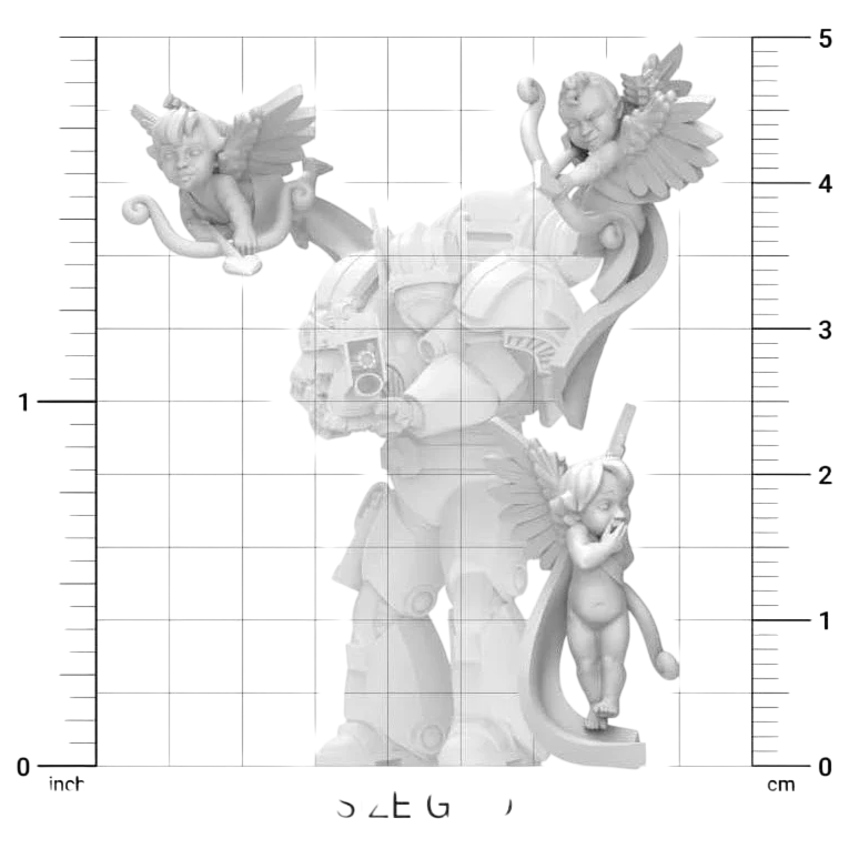 Green Stuff World Cherubs 40k Resin Miniatures, Gothic Angels with Bows for Wargaming, Set of 4, Unpainted 13500