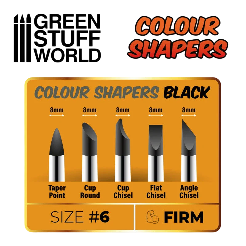 Green Stuff World Color Shaper Silicone Brushes Size 6 – Black Firm 1217