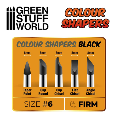 Green Stuff World Color Shaper Silicone Brushes Size 6 – Black Firm 1217