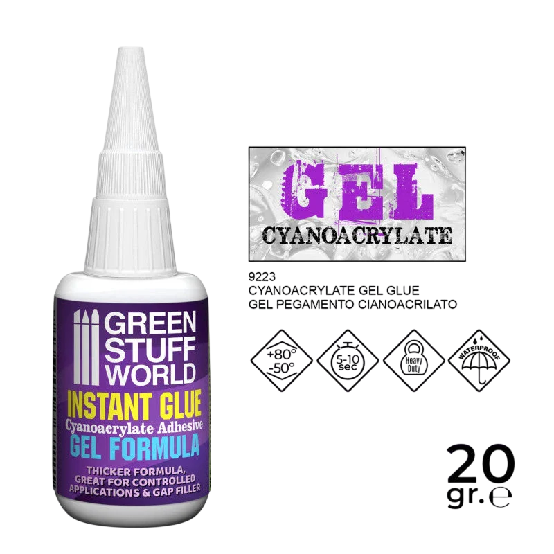 Green Stuff World Cyanoacrylate Super Glue Adhesive 20gr. - Gel Formula