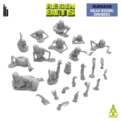 Green Stuff World Dead Rising Zombies Miniatures 1:48 Scale Resin Unpainted 3D Printed Figures