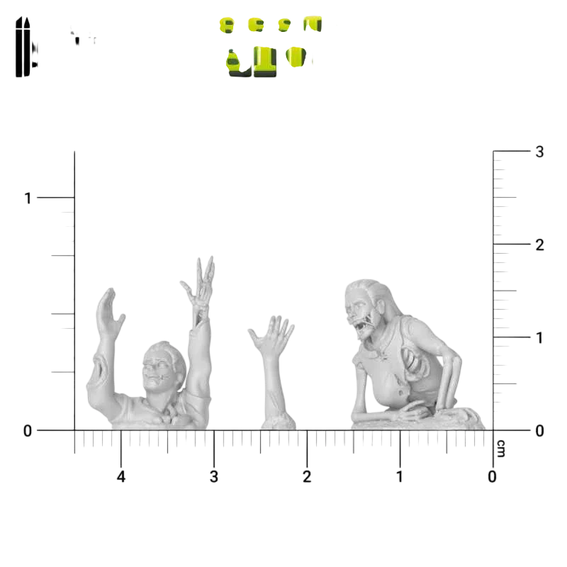 Green Stuff World Dead Rising Zombies Miniatures 1:48 Scale Resin Unpainted 3D Printed Figures