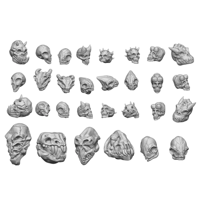 Green Stuff World Diorama Accessories Alien Skull Set Resin Kit Molded 3102