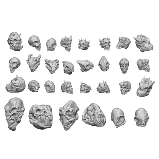 Green Stuff World Diorama Accessories Alien Skull Set Resin Kit Molded 3102