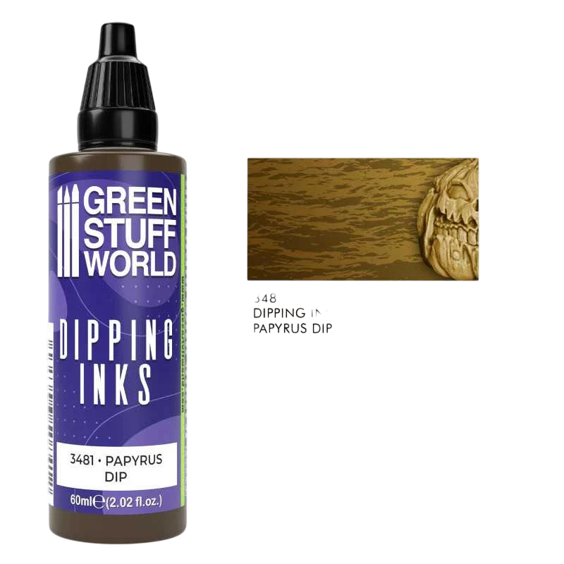 Green Stuff World Dipping Ink 60ml High Contrast Model Paint - Papyrus Dip