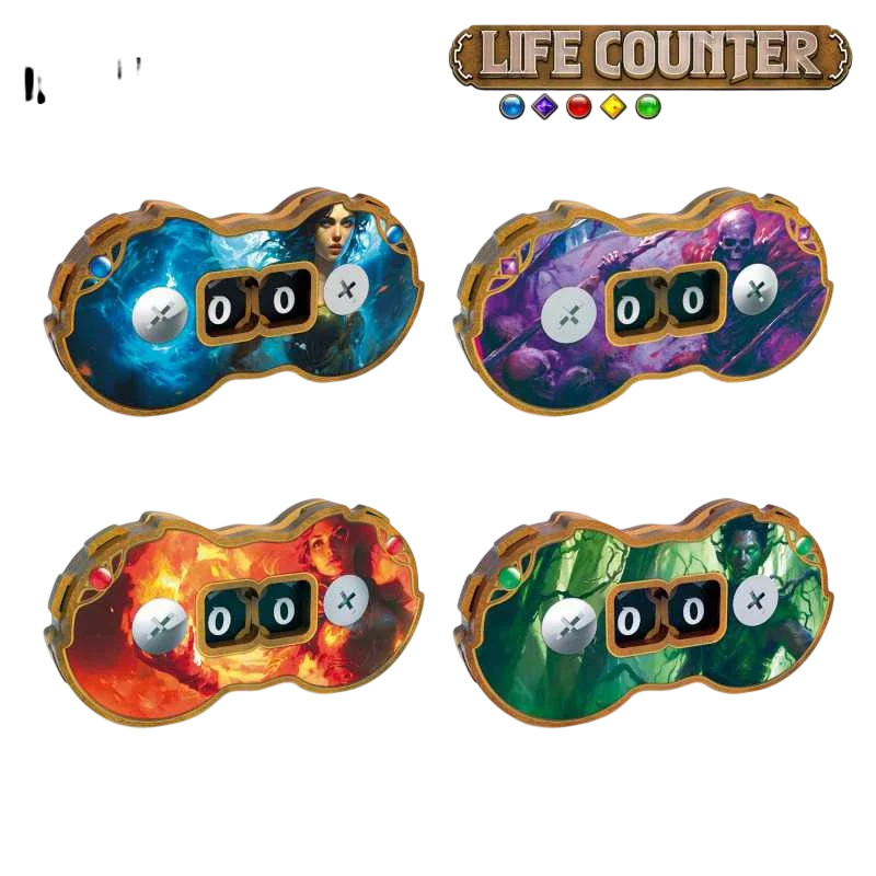 Green Stuff World Double Life Counters for Trading Card Games - MTG (Set x4)