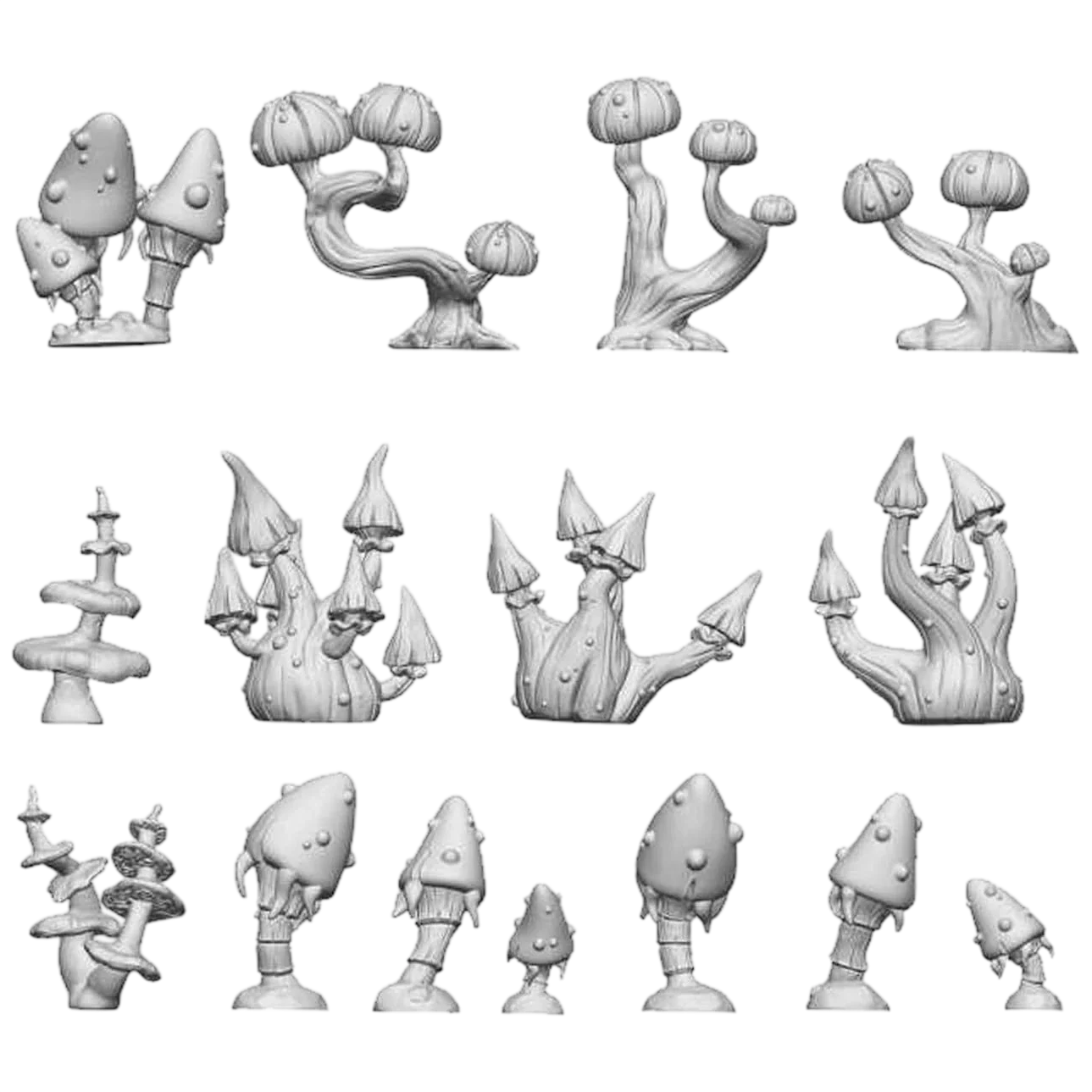 Green Stuff World Fantasy Mushrooms 11622 x15 for Bases and Dioramas