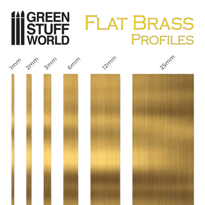 Green Stuff World Flat Brass Profile 0.2 x 2mm 11131