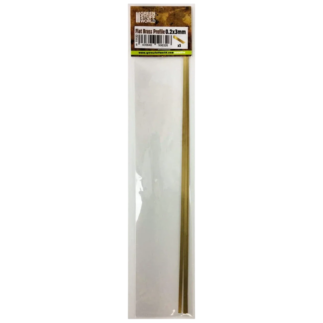 Green Stuff World Flat Brass Profile 0.2 x 3mm 11132