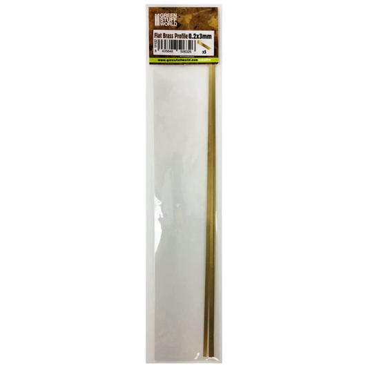 Green Stuff World Flat Brass Profile 0.2 x 3mm 11132