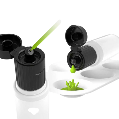 Green Stuff World Flip-Top Dropper Bottle Caps, 15mm Standard Size, Quick-Open Design for Hobby Paints, 10 Pack - 5543