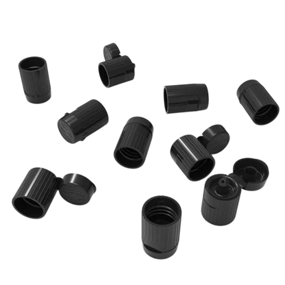 Green Stuff World Flip-Top Dropper Bottle Caps, 15mm Standard Size, Quick-Open Design for Hobby Paints, 10 Pack - 5543