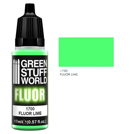 Green Stuff World – Fluorescent Acrylic Paint Lime 1700 for Models and Miniatures