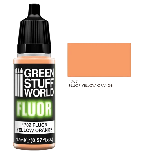 Green Stuff World – Fluorescent Acrylic Paint Orange-Yellow 1702 for Models and Miniatures