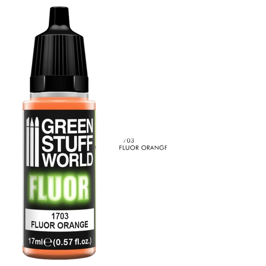 Green Stuff World – Fluorescent Acrylic Paint Orange 1703 for Models and Miniatures