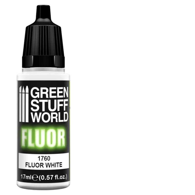Green Stuff World – Fluorescent Acrylic Paint White 1760 for Models and Miniatures