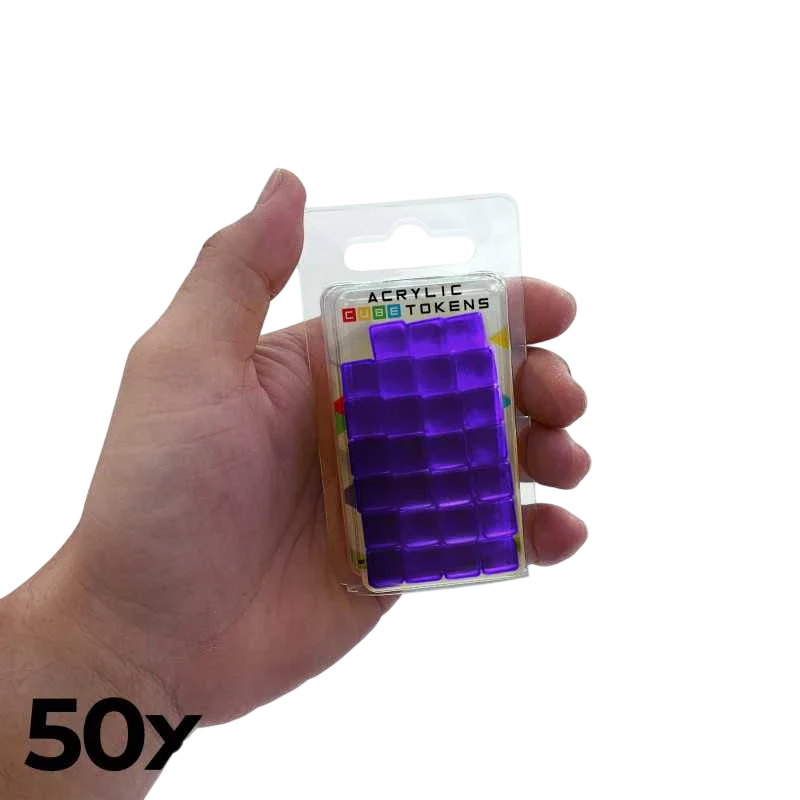 Green Stuff World Gaming Tokens x50 - Purple Cubes 10mm 3785