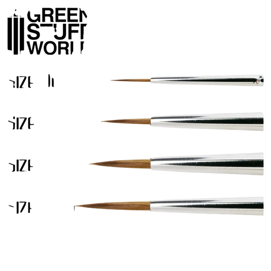 Green Stuff World Gold Series Siberian Kolinsky Brush - Size 0 - 2357