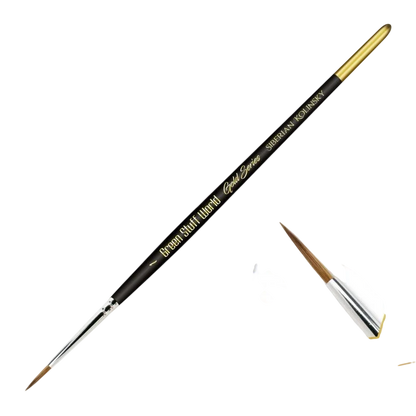 Green Stuff World Gold Series Siberian Kolinsky Brush - Size 1 - 2358