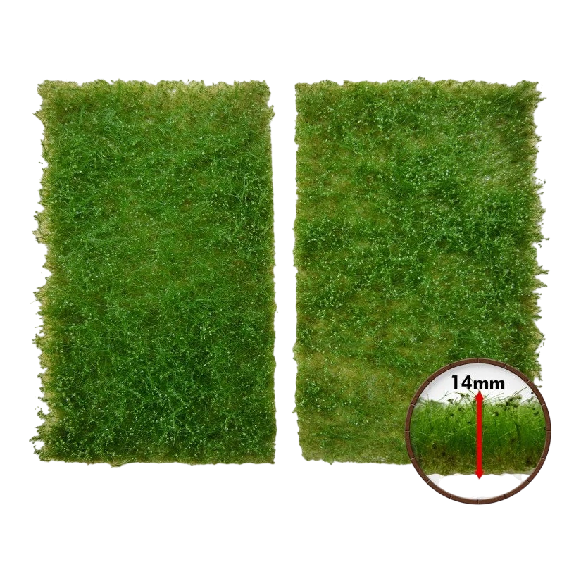 Green Stuff World Grass Mat Cutouts - Ponderosa Green Meadow 10338