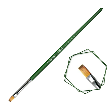 Green Stuff World Green Series Flat Synthetic Brush - Size 3 for Miniatures 2457