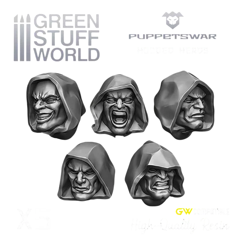 Green Stuff World Hooded Heads From Puppetswar S208