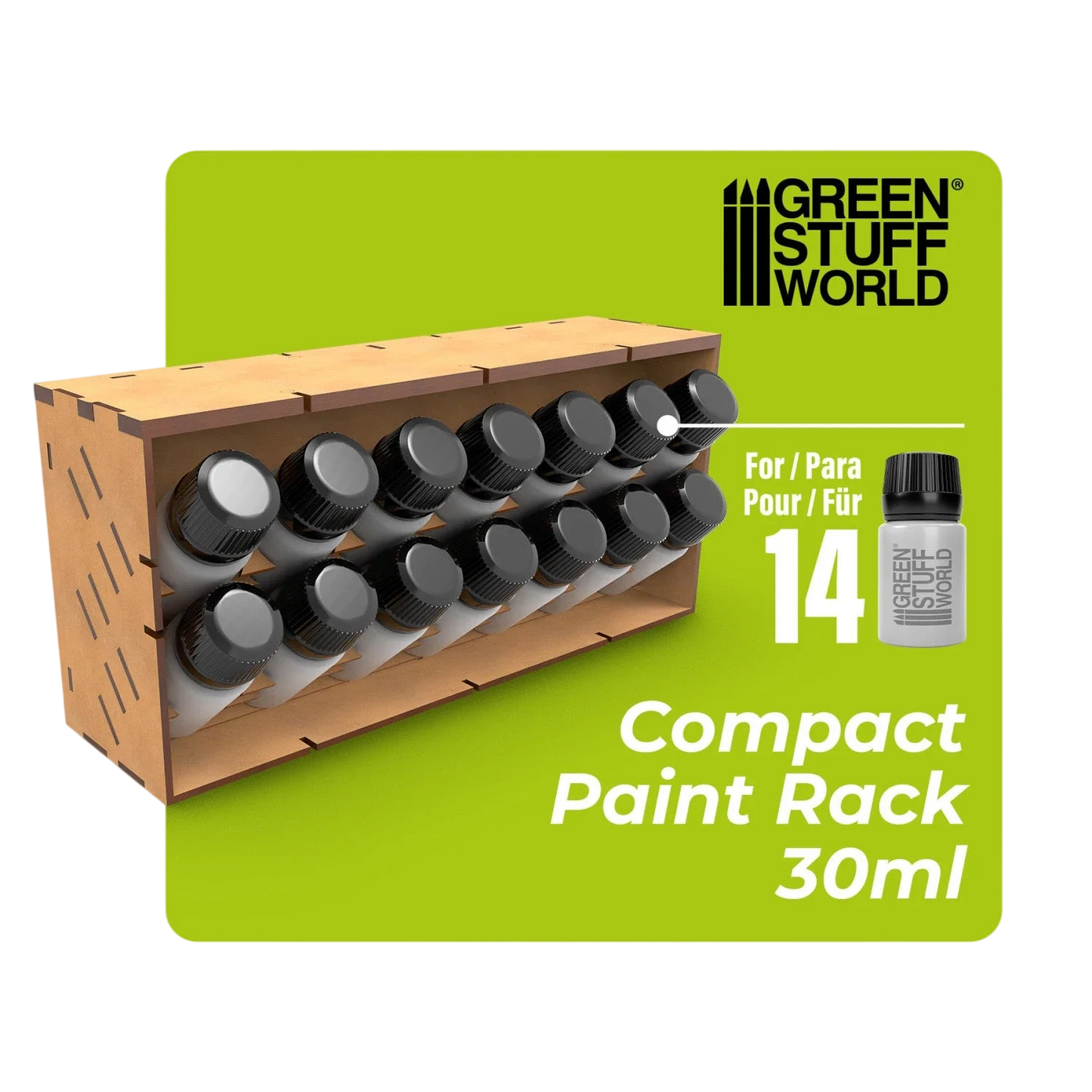 Green Stuff World Horizontal Paint Organizer 30ml - COMPACT