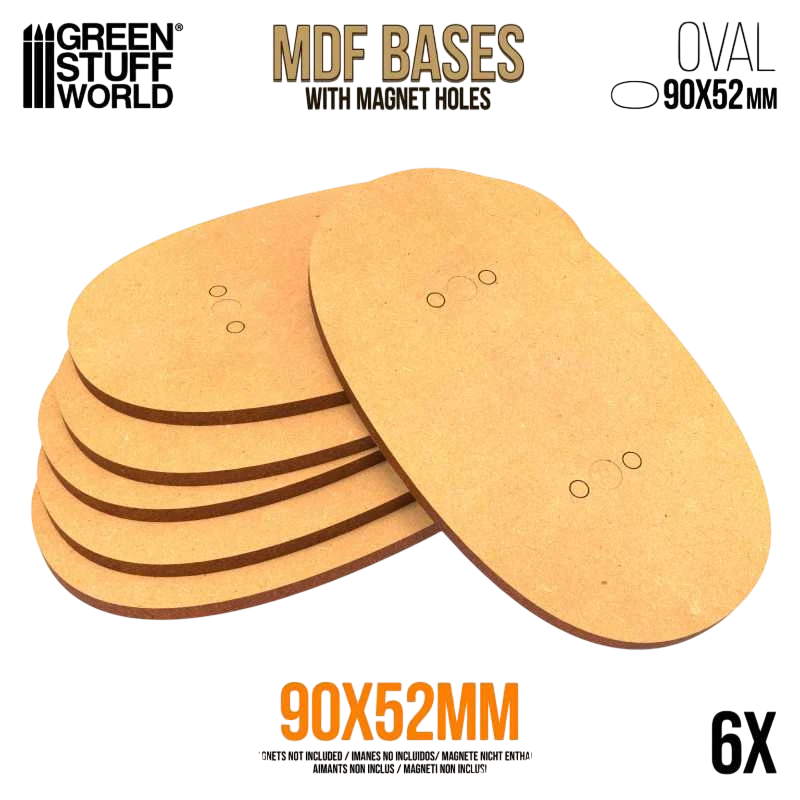 Green Stuff World MDF Bases - AOS Oval 90x52mm 9199